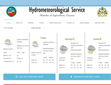 Tablet Screenshot of hydromet.gov.gy